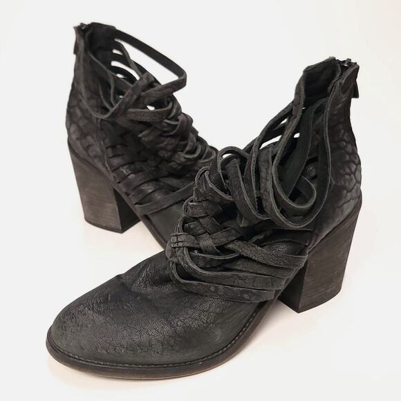Free People Carrera Heel Boot Size 39 8.5 Slate Womens Shoe Shoes Heels Bootiez - Picture 2 of 14